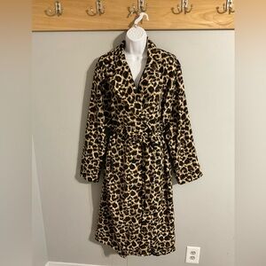 SHEIN Leopard Belted Trench Coat Says 4XL-Fits 2XL